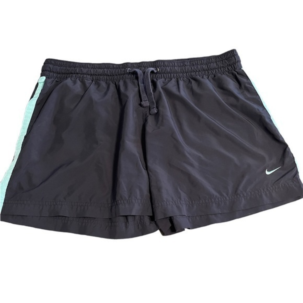 Nike Running Shorts‎ 14-16 Black And Teal Lightweight Gently Used